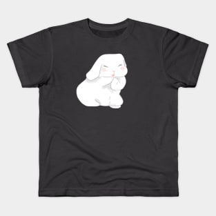 Holland lop white rabbit grooming | Bunniesmee Kids T-Shirt